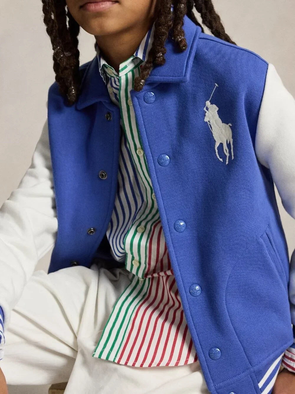 Ralph Lauren Big Pony Fleece Baseball Jacket with Gift Box NWT  Great for Fall!